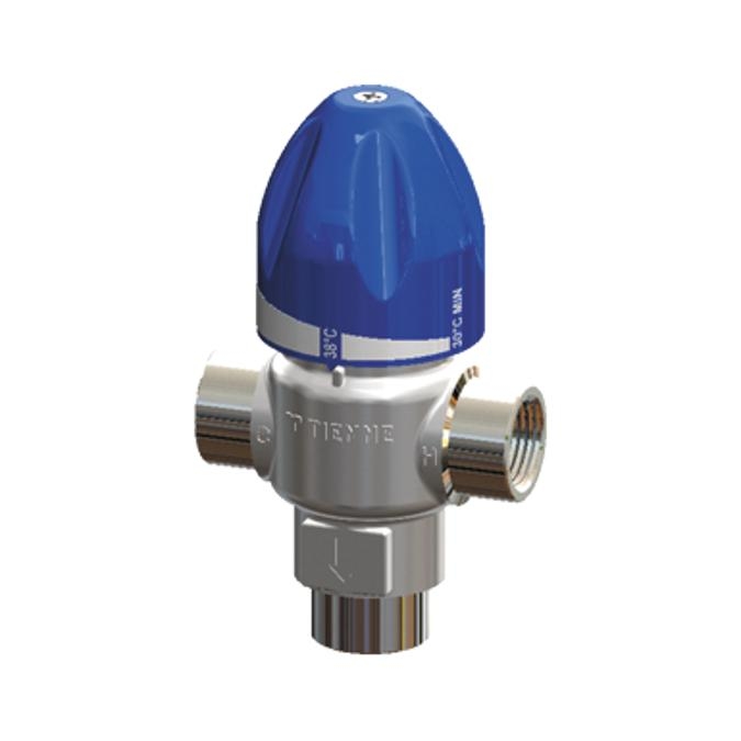 Vană termostatică de amestec antiopărire TIEMME 3/4 inch, 30–55°C, cod 3200036