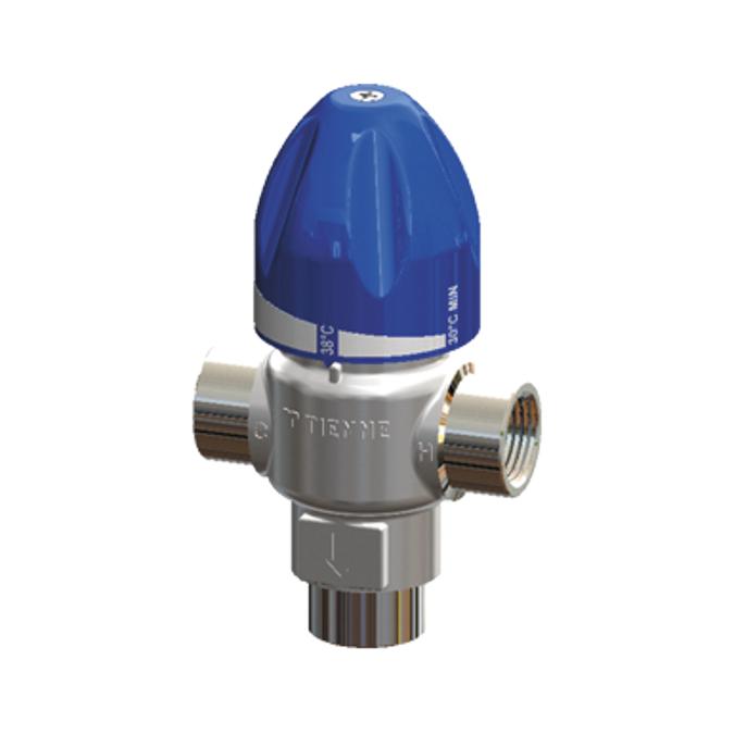 Vană termostatică de amestec antiopărire TIEMME 3/4 inch, 30–55°C, cod 3200036